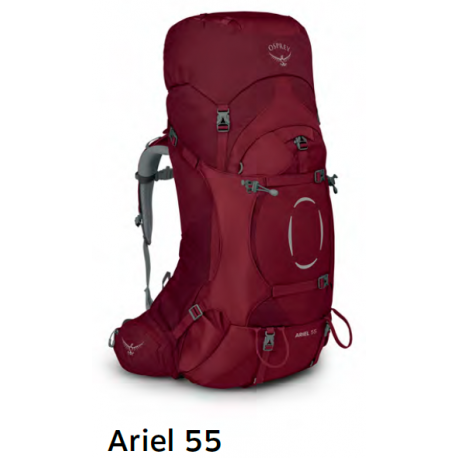 Batoh OSPREY Ariel 55l Claret M/L (red)