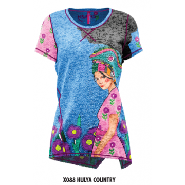 Tričko CRAZY Idea Aloha X088 Hulya Country