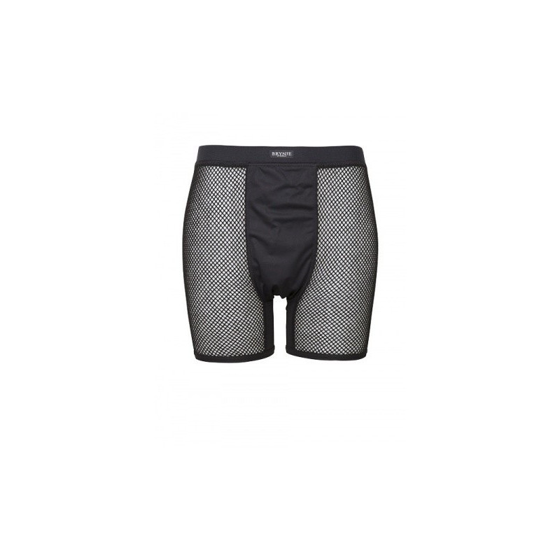 Boxerky BRYNJE Super Thermo Boxer-Shorts w/windcover front black