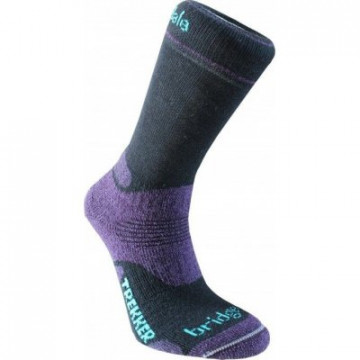 Ponožky BRIDGEDALE Trekker (,black-purple 016)
